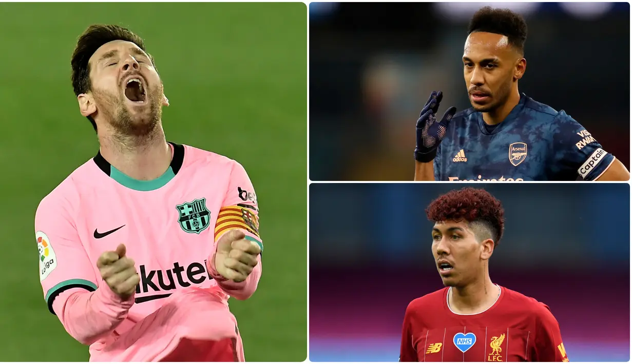 Bintang Barcelona, Lionel Messi, seperti kehilangan keganasannya dalam mencetak gol di awal musim ini. Selain Messi ada beberapa pemain bintang yang tampil melempem di awal musim ini. Berikut ini 5 pemain bintang yang melempem di awal musim 2020-2021. (kolase foto AP)