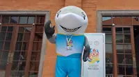Maskot ANOC World Beach Games 2023 bernama "Bli Suksma" diluncurkan saat CdM Meeting di Nusa Dua, Bali. (Alit Binawan/Bola.com)