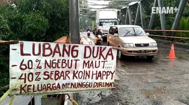 Jalur tengah yang melintas wilayah Banyumas Jawa Tengah kini kondisinya rusak parah, padahal jelang tahun baru lalu jalan raya ini baru diperbaiki