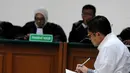 Anas Urbaningrum jalani persidangan dengan agenda pembacaan tuntutan dari jaksa penuntut umum, Jakarta (11/9/2014) (Liputan6.com/Andrian M Tunay)