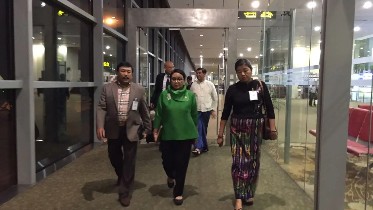 Menlu Retno Marsudi ke Myanmar. (Dokumentasi Kemlu)