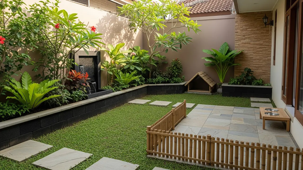 Desain Halaman Belakang Rumah Kecil yang Bisa Disulap Jadi Pet Area