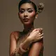 Miss Supranational Indonesia 2026 Agnes Rahajeng mengenakan gaun rancangan Hian Tjen. (dok. Instagram @officialputeriindonesia Fotografer @andrarmd)
