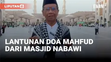 Cawapres Mahfud MD berangkat ke tanah suci di masa tenang Pemilu 2024. Mahfud sempat melantunkan doa dari Masjid Nabawi Madinah. Apa yang ia doakan?