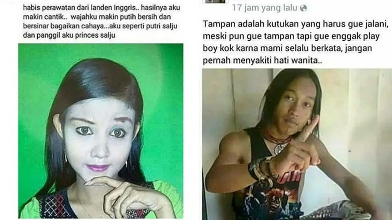 6 Status Facebook Sombong Punya Paras Cantik dan Ganteng Ini Bikin Kesal