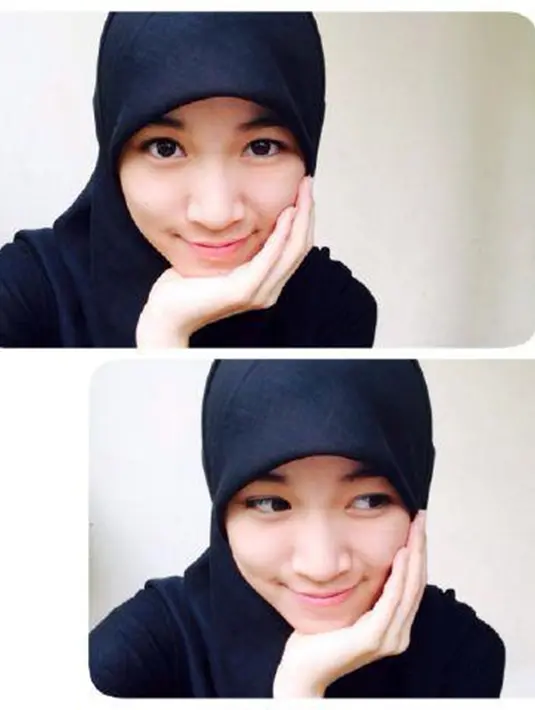 Foto lawas Shani Indira Natio pakai hijab hitam ini sukses curi perhatian. Shani JKT48 gaya penampilannya sangat anggun dengan hijab seperti ini. Aura kecantikan Shani pun terpancarkan saat memakai hijab. (Liputan6.com/IG/jkt48.shani)