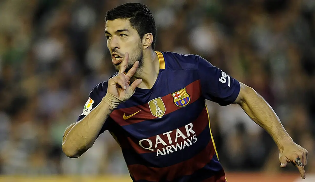 3. Luis Suarez (Barcelona), 8 gol dari 810 menit penampilan. (AFP/Cristina Quicler)