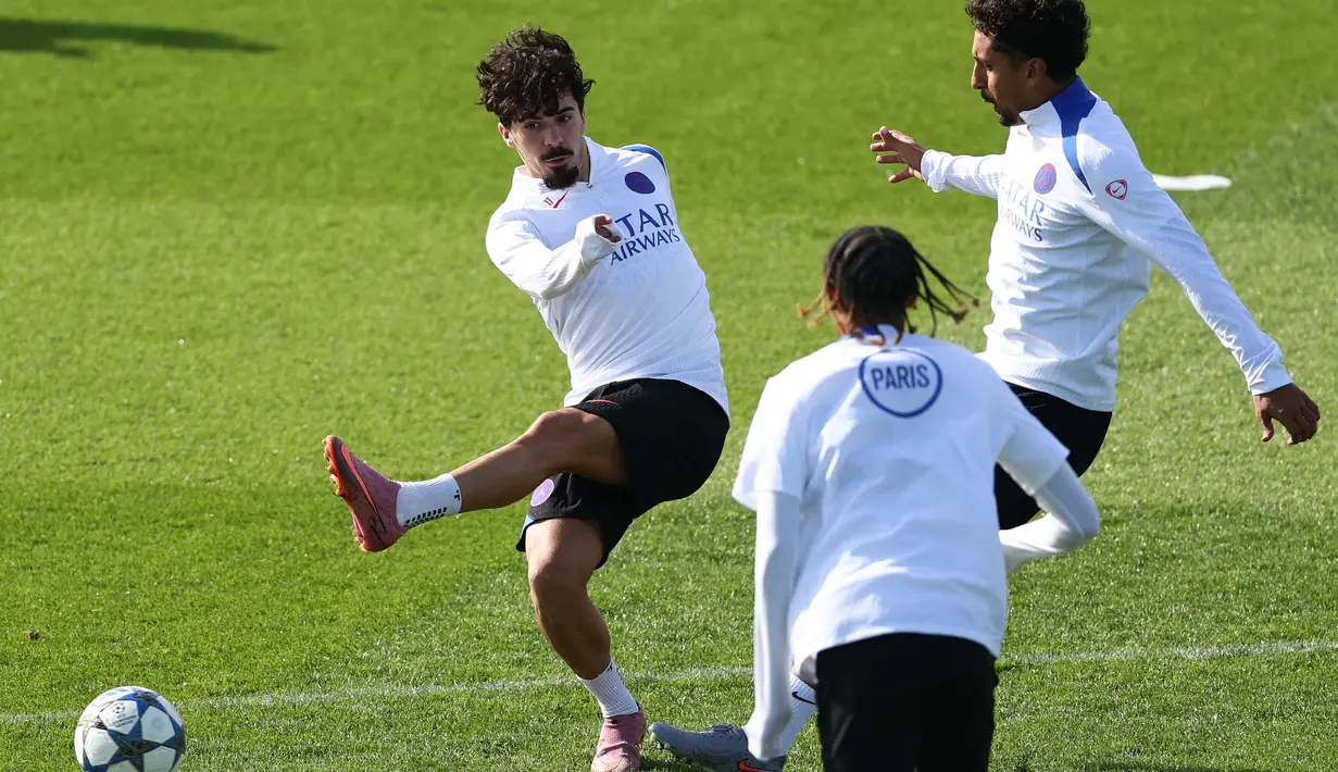 Kemenangan 2-0 atas Lens akhir pekan lalu menambah optimisme menjelang laga perdana matchday 1 league phase Liga Champions 2025/2026. (FRANCK FIFE/AFP)