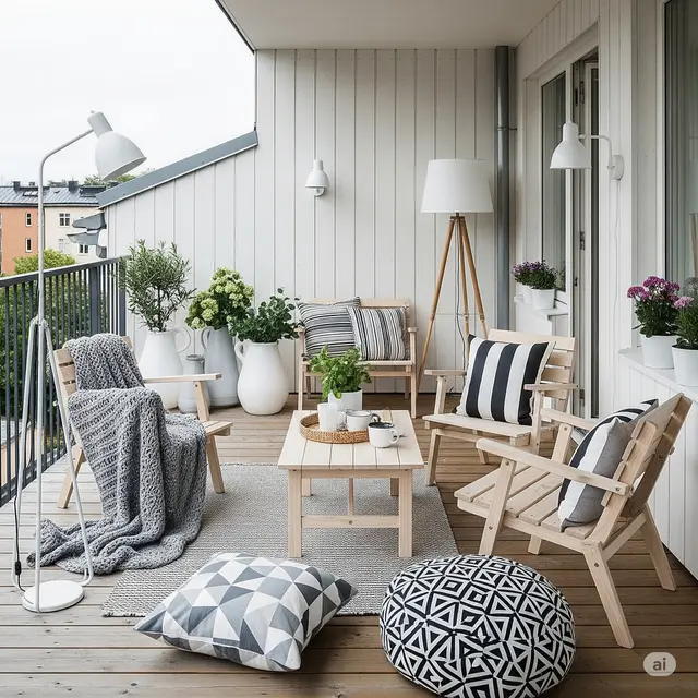 Model Teras Sederhana Minimalis ala Pinterest (Image by Gemini AI)