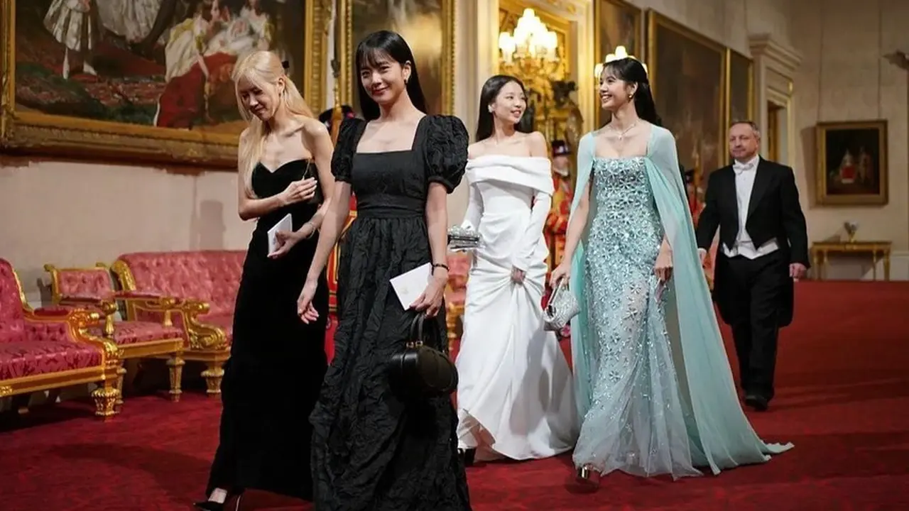Pesona Anggun BLACKPINK Hadiri Makan Malam di Kerajaan Inggris Dipuji Raja Charles III,  Vibesnya Geng Disney Princess