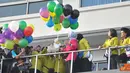Citizen6, Surabaya:  Sebelum senam dimulai, Menteri  Pemberdayaan Perempuan dan Perlindungan Anak, Linda Amalia Agum Gumelar melepas ribuan balon sebagai tanda dimulainnya acara dilanjutkan senam Porwosi. (Pengirim: Penkobangdikal)
 