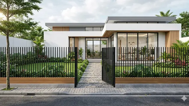 Model Pagar Rumah Transparan Agar Halaman Terlihat Luas