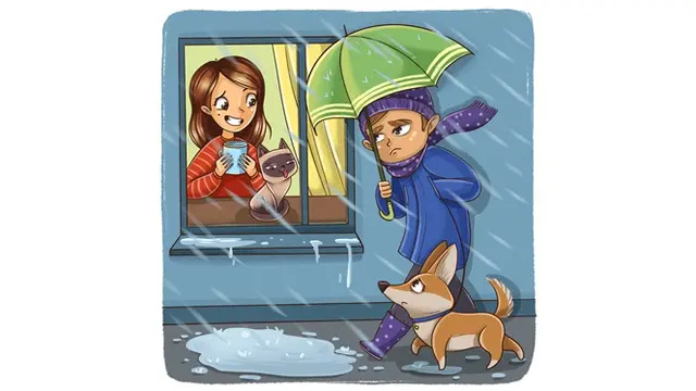 Bikin Greget, 6 Ilustrasi Ini Tunjukkan Beda Kucing dan Anjing Saat Bersama Manusia