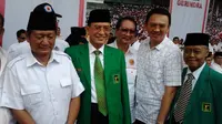 Ketua Umum PPP Suryadharma Ali datang dalam kampanye Partai Gerindra di Stadion Gelora Bung Karno.