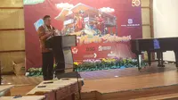 Gubernur Sulut Olly Dondokambey saat kegiatan Discover North Sulawesi bertempat di Hotel Borobudur Jakarta.