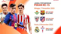 Jadwal Nonton LaLiga 2025/26 Pekan ke-15 di Vidio