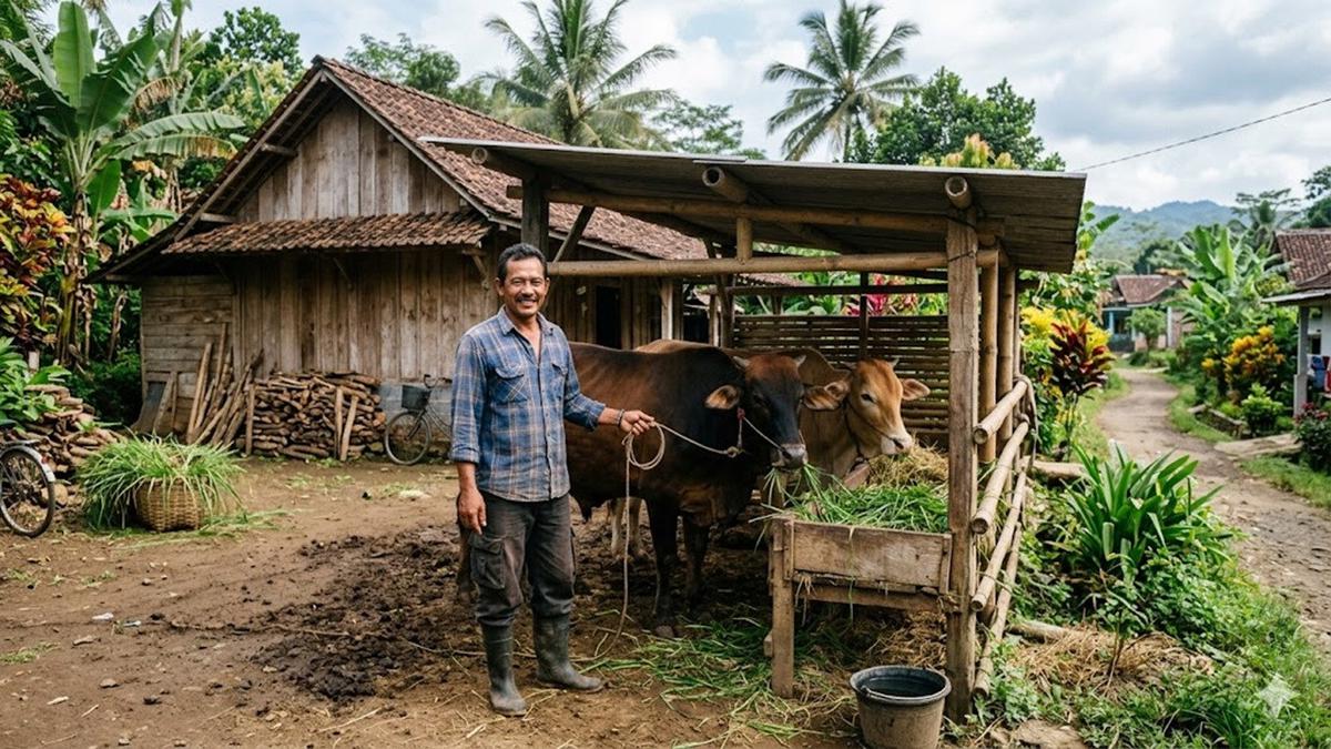 Cara Memulai Ternak Sapi Skala Kecil di Usia 40 Tahun dengan 2 Ekor Sapi