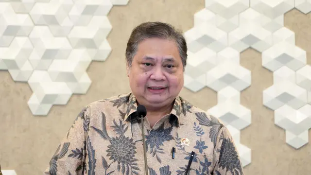 Menteri Koordinator Bidang Perekonomian Airlangga Hartarto menggelar konferensi pers di Jakarta, Jumat (19/6/2026). (Dok Kemenko Perekonomian)