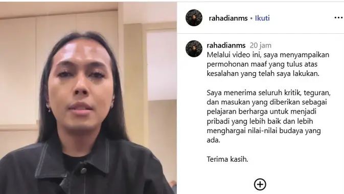  tangkapan layar akun Instagram @rahadianms)