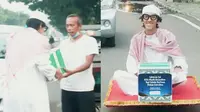 Viral Sosok Aladin yang Bagi-Bagi Bingkisan di Jalanan Bandung, Bikin Salut