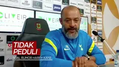 Berita video Pelatih Tottenham Hotspur, Nuno Espirito Santo, mengungkapkan dirinya tidak peduli soal rumor transfer Harry Kane pada musim panas 2021.
