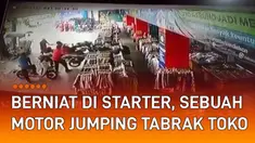 Rekaman CCTV menunjukkan sebuah motor jumping mendadak mengundang perhatian