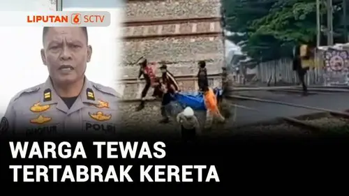 VIDEO: Lalai saat Menyeberang Rel, Pria Tewas Tertabrak Kereta di Cimahi