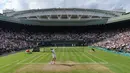 Dalam pertandingan final nomor tunggal putri dan laga putra Wimbledon pada 10 Juli 2021 akan disaksikan dalam kapasitas penuh. (Foto:AFP/AELTC/Pool/Joe Toth)