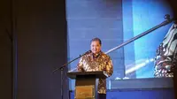 Menteri Koordinator Bidang Perekonomian Airlangga Hartarto dalam acara Musyawarah Anggota Asosiasi Emiten Indonesia (AEI) 2023 di Hotel Kempinski, Jakarta, Kamis (14/9/2023). (Dok Kemenko Perekonomian)