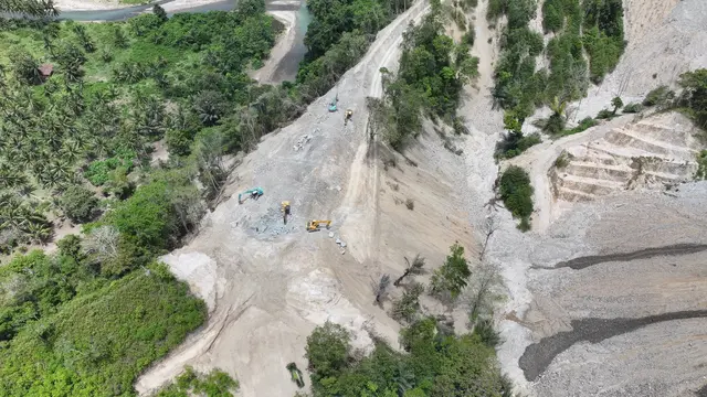 Proyek Bendungan Bulango Ulu Paket I garapan PT Hutama Karya (Persero) yang berlokasi di Kabupaten Bone Bolango. (Dok HK)