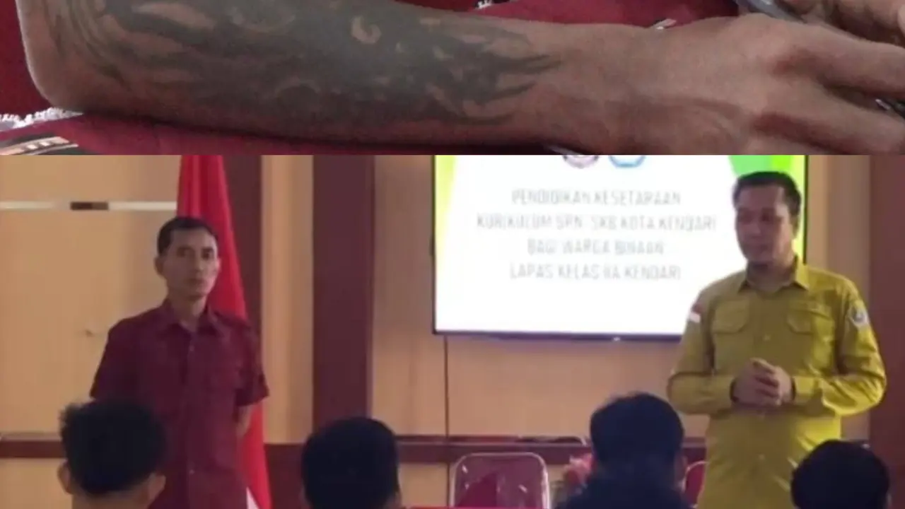 Hardiknas 2025, Warga Lapas Kelas IIA Kendari, mendapatkan penyetaraan kurikulum di dalam tahanan.