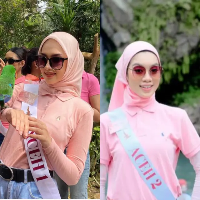 Adu Gaya Dua Wakil Aceh di Ajang Puteri Indonesia 2023 kenakan hijab, credit: Instagram @sasaramadhanty/@inssyira