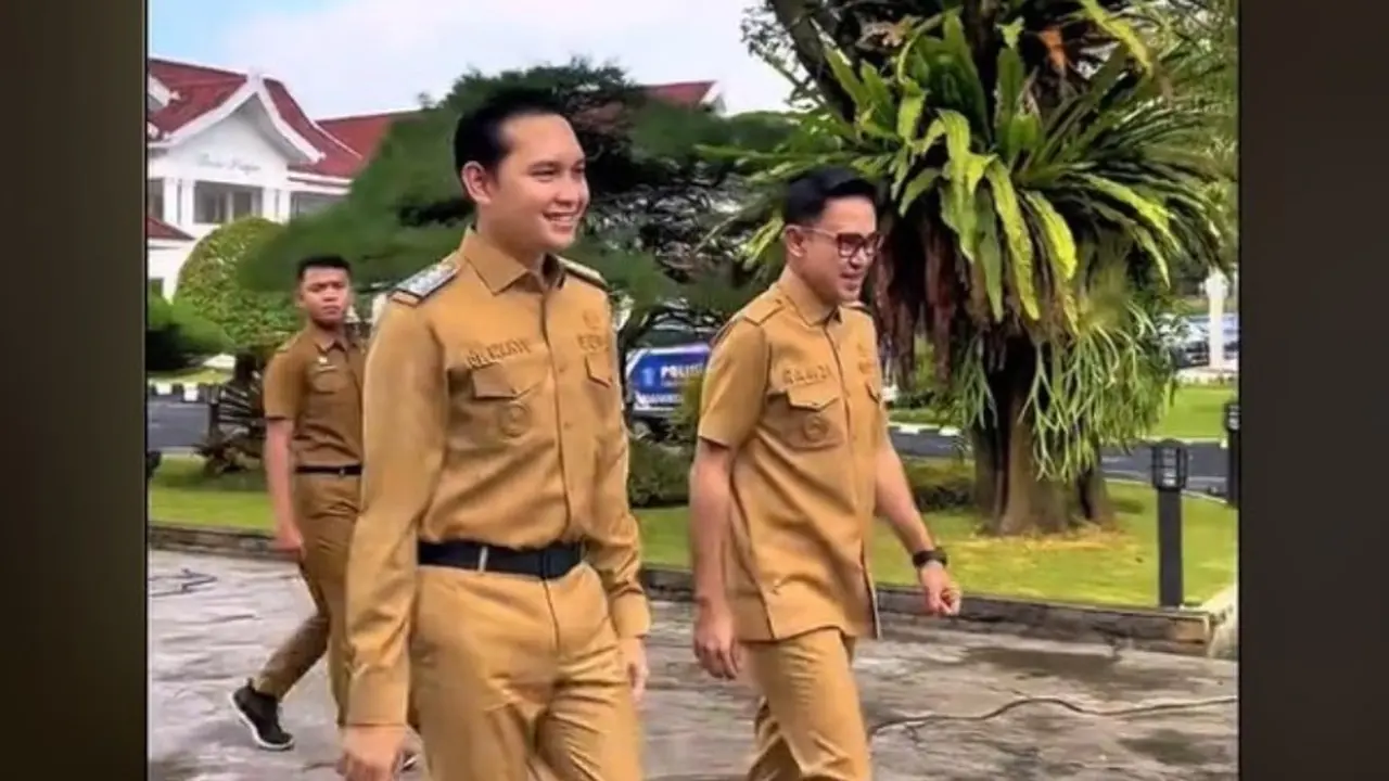 Apel Perdana Sebagai Wakil Bupati Cianjur , Penampilan Ramzi Tuai Kritikan.  foto: TikTok @abiramzi76