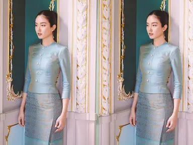 Nong Poy, transgender tercantik Thailand memang sering unggah foto menawannya di Instagram. Salah satunya saat ia mengenakan kebaya Thailand yang semakin membuat dirinya terlihat anggun. Tak heran foto Nong Poy ini banjir like dan komentar dari netizen. (Liputan6.com/IG/poydtreechada)