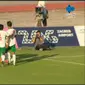 Pemain Timnas Indonesia U-19 merayakan gol Saddam Gaffar ke gawang Qatar di Stadion Velica Gorica, Minggu (20/9/2020). (Mola TV)