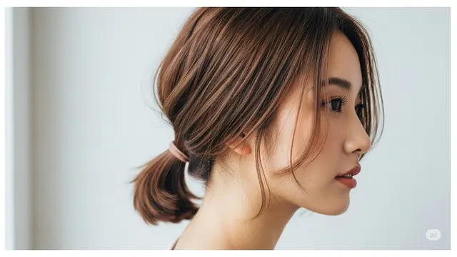 8 Potret Gaya Ponytail Lucu untuk Rambut Pendek, Tampil Stylish Tanpa Batas
