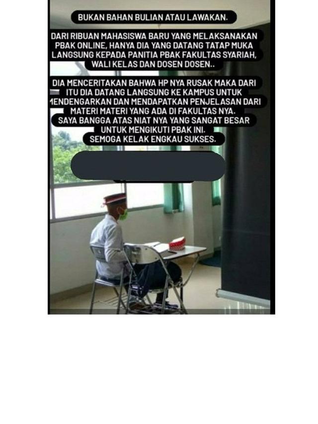 Mahasiswa Baru Ini Pilih Datang Langsung ke Kampus untuk Ikut Ospek, Alasannya Bikin Haru