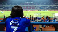 Kreativitas Viking Persib Club di Stadion Gelora Bandung Lautan Api. (Bola.com/Muhammad Faqih)