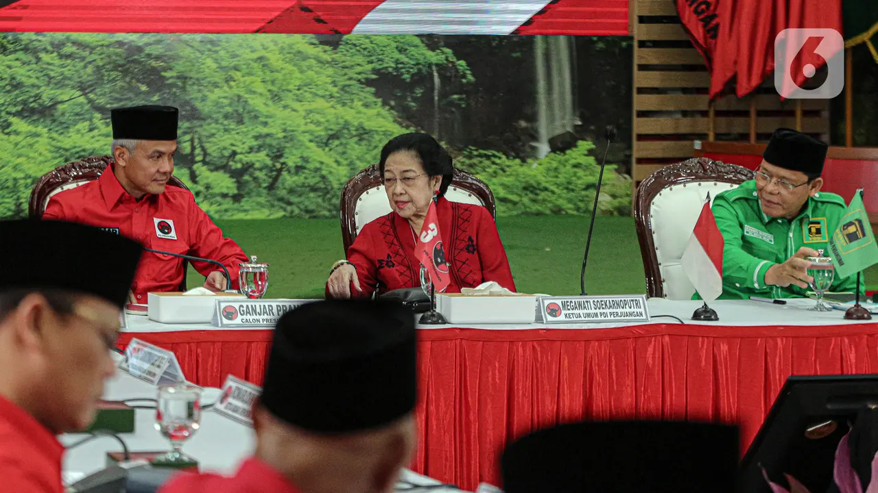 Kukuhkan Kerja Sama Politik, Megawati dan Ganjar Sambut Rombongan PPP di Kantor DPP PDIP
