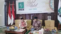 Ketua Umum PKB Muhaimin Iskandar bersama Ketua Umum PBNU Said Aqid Siradj. (Liputan6.com/Delvira Hutabarat)