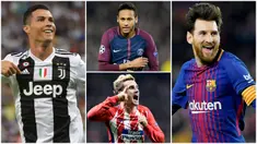 Media asal Prancis, L'Equipe, merilis daftar pemain sepak bola dengan gaji perbulan tertinggi. Dalam daftar tersebut bintang Barcelona Lionel Messi menempati posisi teratas mengalahkan Crisitiano Ronaldo. (Foto Kolase AP dan AFP)