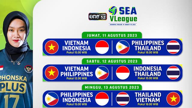 Jadwal dan Live Streaming SEA VLeague 2023 Putri Seri Kedua di Vidio