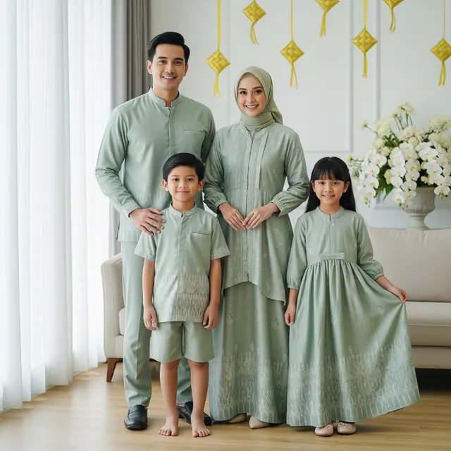 Busana Lebaran 2026 untuk Keluarga Muda (Gemini AI)