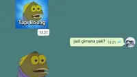 6 Chat Iseng Dosen Kirim Stiker WA ke Mahasiswa Ini Kocak (sumber: Twitter.com/niburung_)