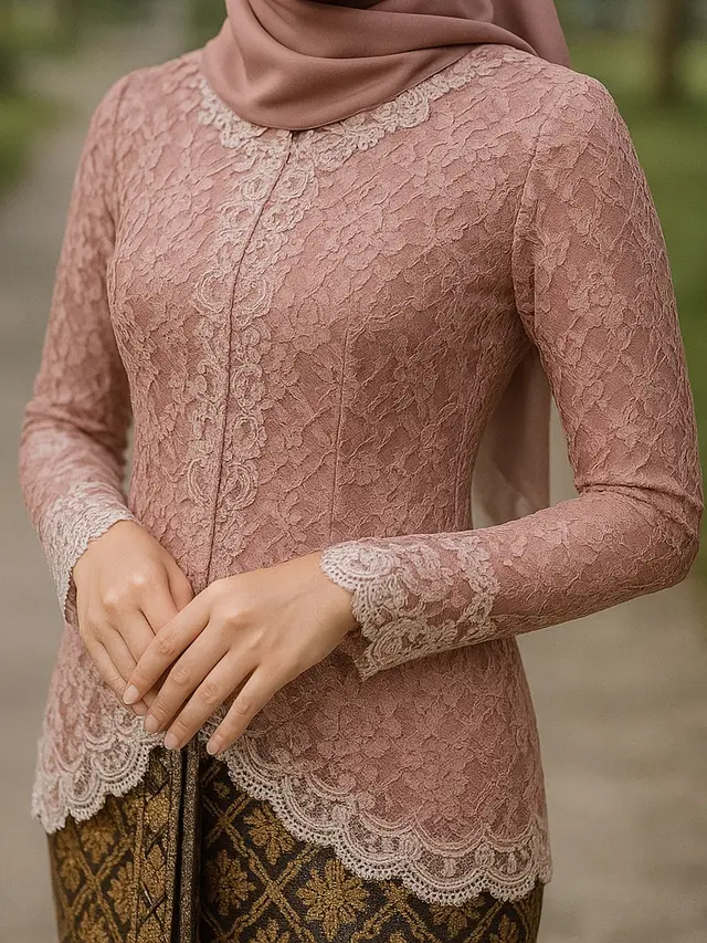 7 Inspirasi Kebaya Brokat Renda untuk Hijab, Punya Syahnaz Sadiqah Curi Perhatian