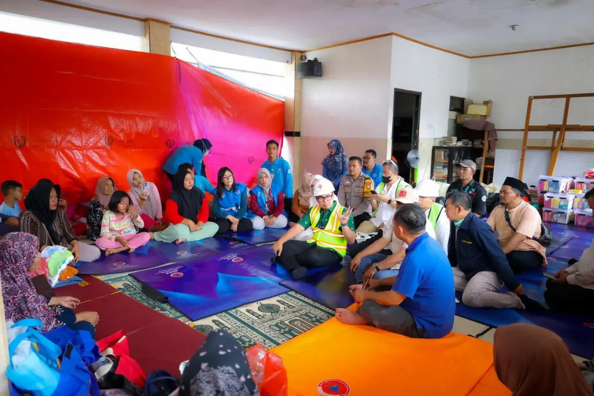 Korban ledakan di Tangsel mengungsi