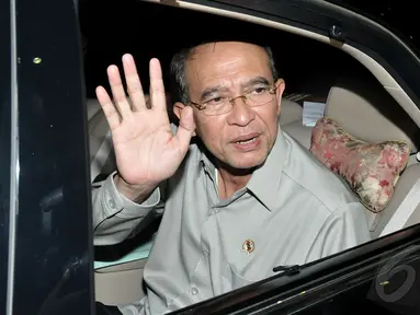 Menteri Agama Suryadharma Ali memenuhi panggilan KPK. Jakarta, Selasa (6/5/2014) (Liputan6.com/Johan Tallo)