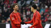 Thomas Muller dan Jamal Musiala di Bayern Munchen.  (LUKAS BARTH-TUTTAS / AFP)