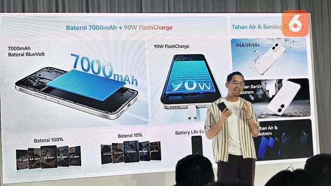 Product Manager Vivo Y Series, Gilang Pamenan, saat peluncuran Vivo Y31d Pro di Jakarta. Liputan6.com/Yuslianson