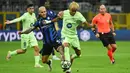 Bermain di leg kedua semifinal Liga Champions 2024/2025, kedua tim bermain terbuka dan sengit. Aksi balas gol pun terjadi. (PIERO CRUCIATTI/AFP)
